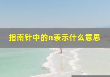 指南针中的n表示什么意思