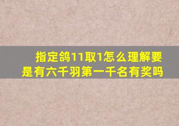 指定鸽11取1怎么理解要是有六千羽第一千名有奖吗