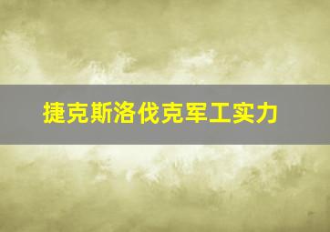 捷克斯洛伐克军工实力