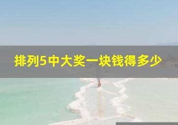 排列5中大奖一块钱得多少