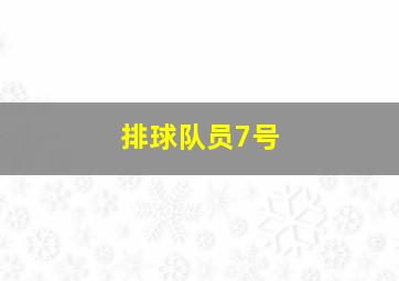 排球队员7号