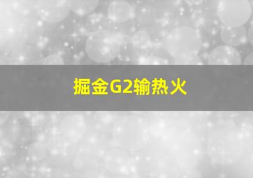 掘金G2输热火