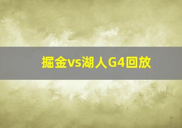 掘金vs湖人G4回放