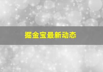 掘金宝最新动态