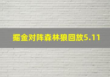 掘金对阵森林狼回放5.11