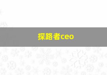 探路者ceo