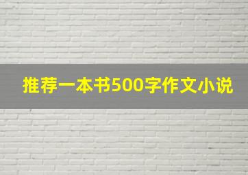 推荐一本书500字作文小说