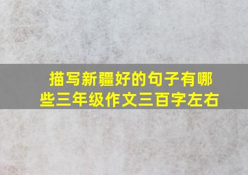 描写新疆好的句子有哪些三年级作文三百字左右