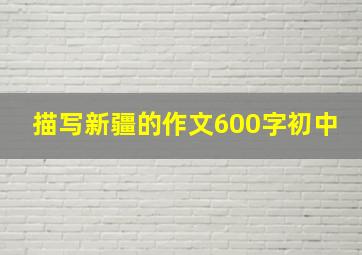 描写新疆的作文600字初中