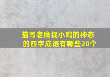 描写老鹰捉小鸡的神态的四字成语有哪些20个