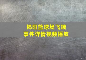 揭阳篮球场飞踹事件详情视频播放