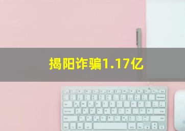 揭阳诈骗1.17亿