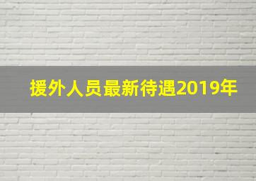 援外人员最新待遇2019年