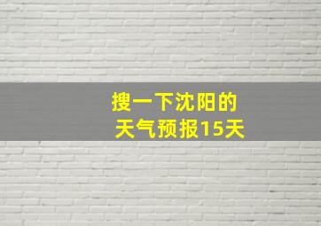 搜一下沈阳的天气预报15天