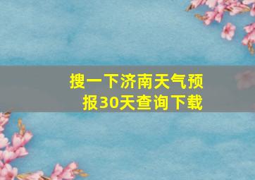 搜一下济南天气预报30天查询下载