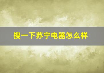 搜一下苏宁电器怎么样