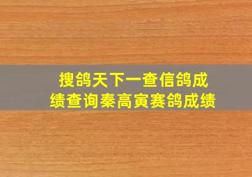 搜鸽天下一查信鸽成绩查询秦高寅赛鸽成绩