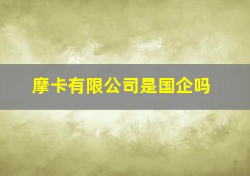 摩卡有限公司是国企吗