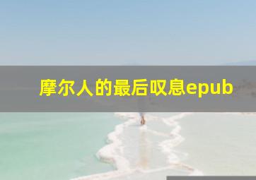 摩尔人的最后叹息epub