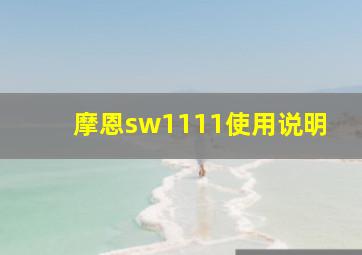 摩恩sw1111使用说明