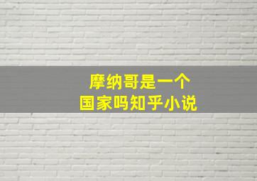 摩纳哥是一个国家吗知乎小说