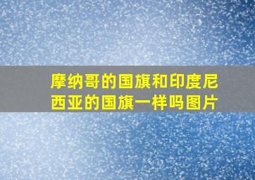 摩纳哥的国旗和印度尼西亚的国旗一样吗图片