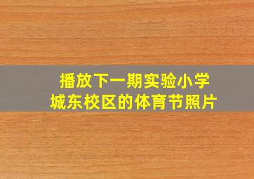 播放下一期实验小学城东校区的体育节照片