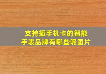 支持插手机卡的智能手表品牌有哪些呢图片