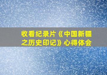 收看纪录片《中国新疆之历史印记》心得体会