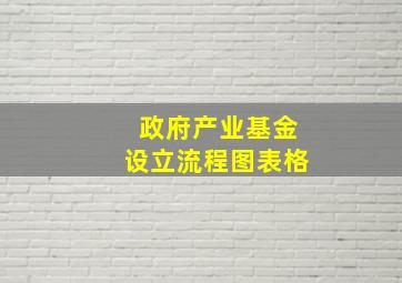 政府产业基金设立流程图表格