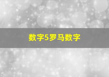 数字5罗马数字