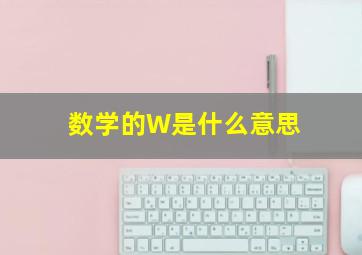 数学的W是什么意思