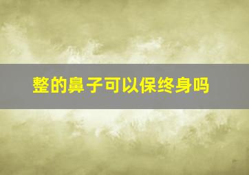 整的鼻子可以保终身吗