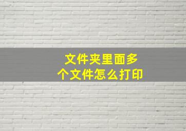 文件夹里面多个文件怎么打印