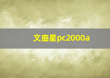 文曲星pc2000a