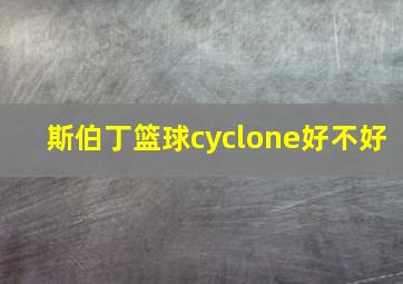 斯伯丁篮球cyclone好不好