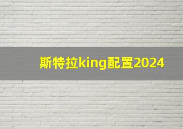 斯特拉king配置2024