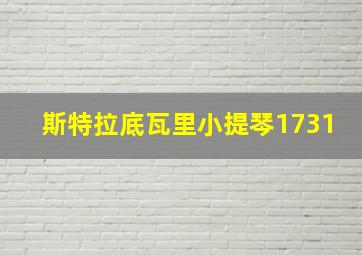 斯特拉底瓦里小提琴1731