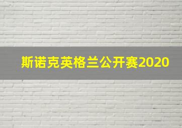 斯诺克英格兰公开赛2020