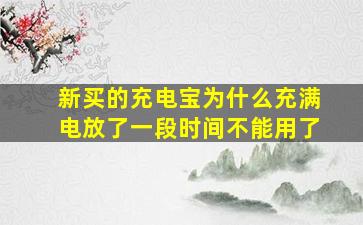 新买的充电宝为什么充满电放了一段时间不能用了