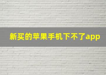 新买的苹果手机下不了app