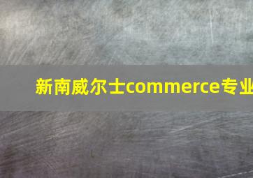 新南威尔士commerce专业