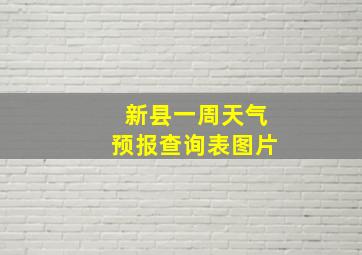 新县一周天气预报查询表图片