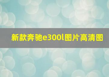 新款奔驰e300l图片高清图