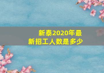 新泰2020年最新招工人数是多少