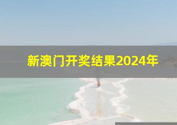 新澳门开奖结果2024年