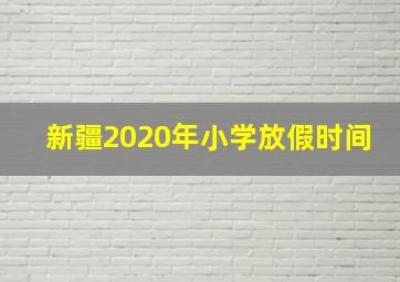 新疆2020年小学放假时间