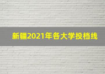 新疆2021年各大学投档线