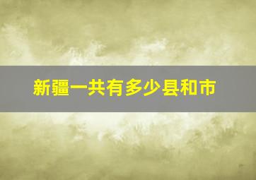 新疆一共有多少县和市