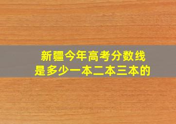 新疆今年高考分数线是多少一本二本三本的